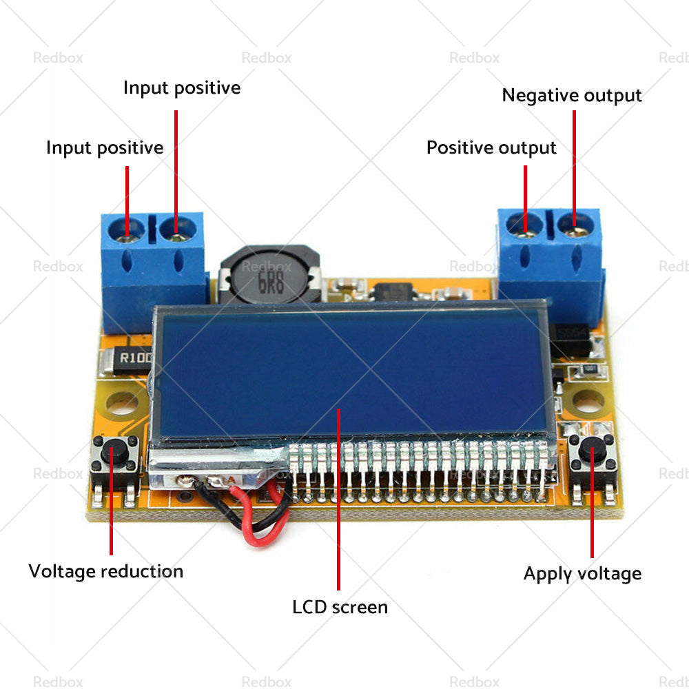 {{ DC-DC Adjustable Buck Converter Step Down Power Supply Module LCD with Shell }} - Buy Car Parts Online at {{ Kaka Auto Parts }}.