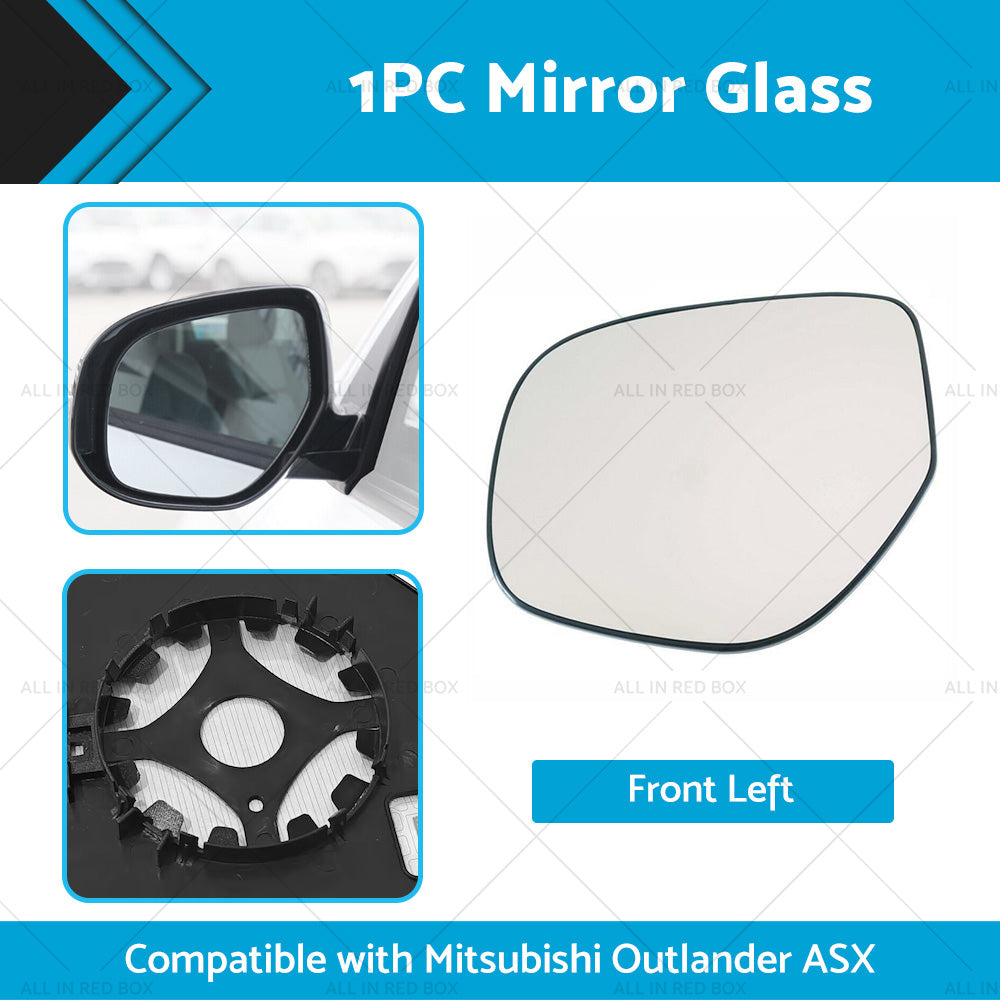 {{ Left Side Mirror Glass Heated Convex Base Suitable for MITSUBISHI ASX XC-XE13-19 }} - Buy Car Parts Online at {{ Kaka Auto Parts }}.