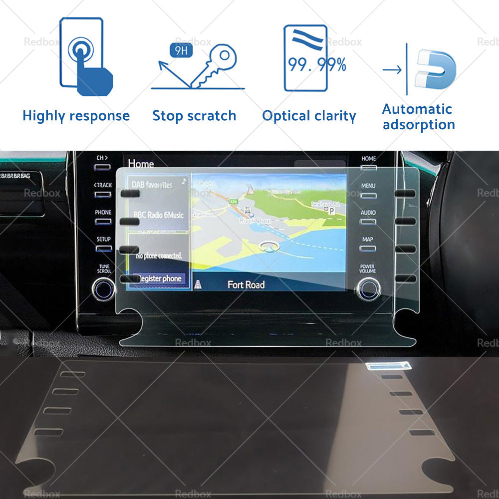 {{ Suitable For Toyota HiLux 2021-2022 Car Touchscreen Protector Tempered Glass 8in }} - Buy Car Parts Online at {{ Kaka Auto Parts }}.