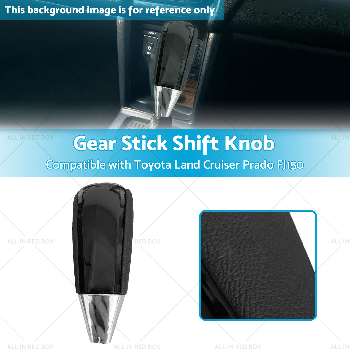 {{ Black Automatic Gear Stick Shift Knob Suitablefor Land Cruiser Prado FJ150 02-17 }} - Buy Car Parts Online at {{ Kaka Auto Parts }}.