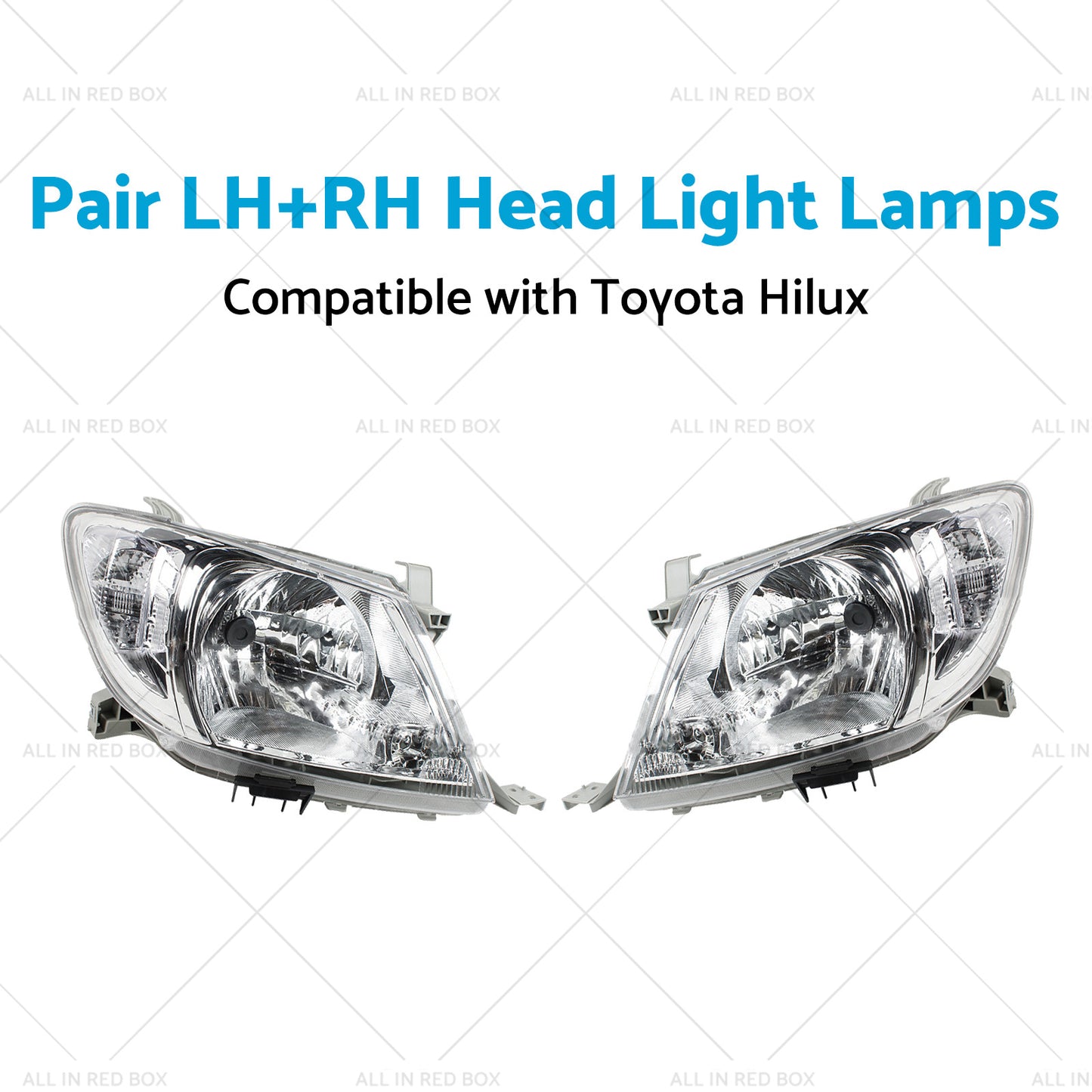 {{ Pair LHRH Head Light Lamps Suitable for Toyota Hilux Ute 2008-2012 2WD 4WD }} - Buy Car Parts Online at {{ Kaka Auto Parts }}.