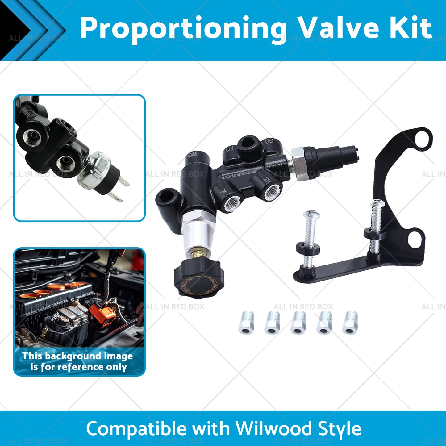 {{ 26013190 Universal Adjustable Knob Proportioning Valve Suitablefor Wilwood Style }} - Buy Car Parts Online at {{ Kaka Auto Parts }}.