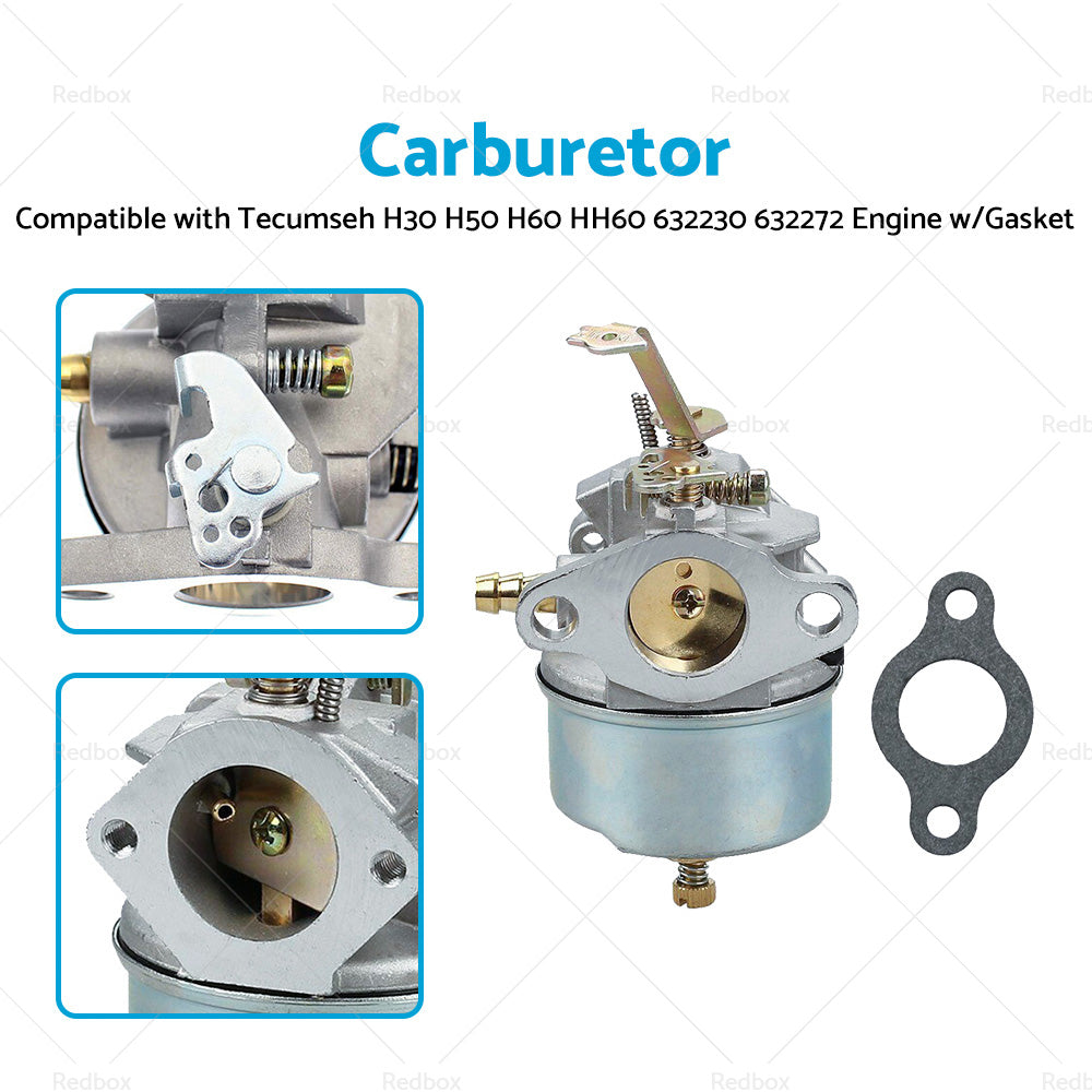 Carburetor Suitable For Tecumseh H30 H50 H60 HH60 632230 632272 Engine w or Gasket