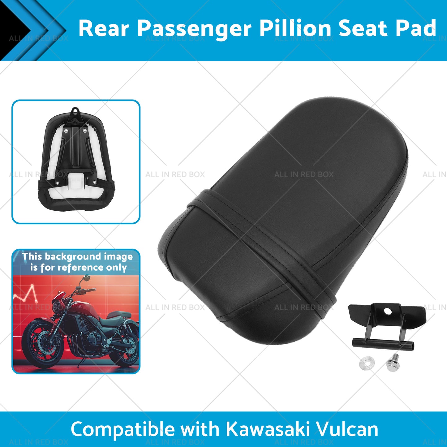 {{ Rear Passenger Pillion Seat Pad Suitable for Kawasaki Vulcan VN650 S650 15-21 }} - Buy Car Parts Online at {{ Kaka Auto Parts }}.