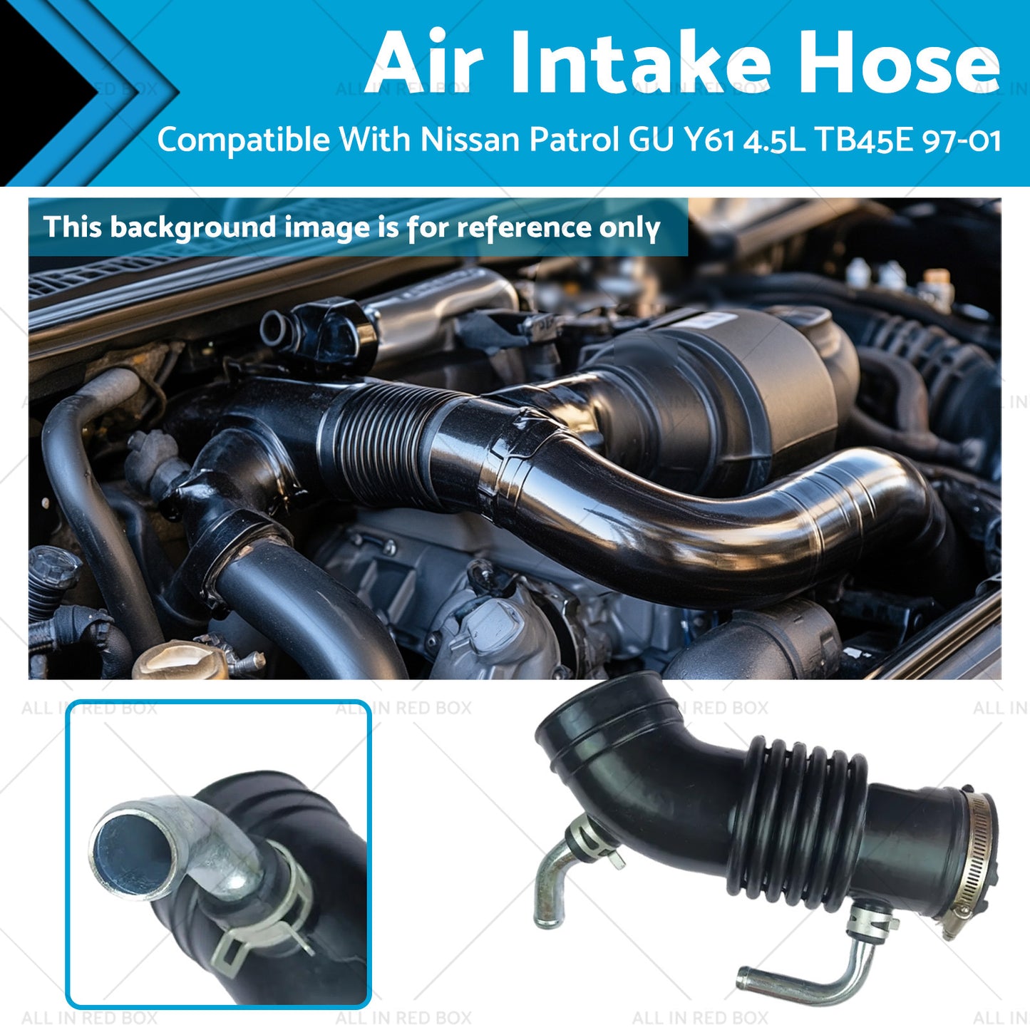 {{ Air Intake Hose Pipe Suitable For Nissan Patrol GU Y61 Petrol 4.5L TB45E 1997-01 }} - Buy Car Parts Online at {{ Kaka Auto Parts }}.