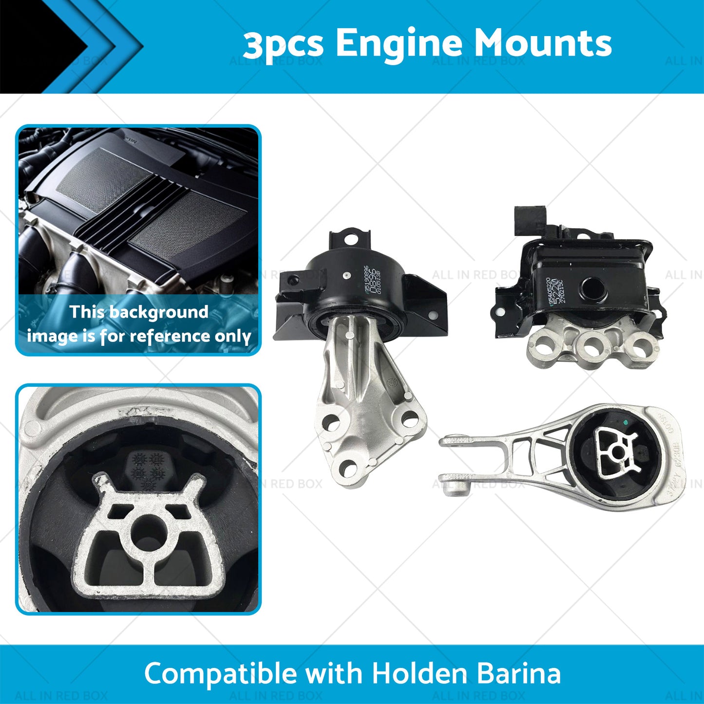 {{ 3PCS Engine Mount Suitable For Holden Barina TM 1. 6L F16D4 2011-2019 }} - Buy Car Parts Online at {{ Kaka Auto Parts }}.