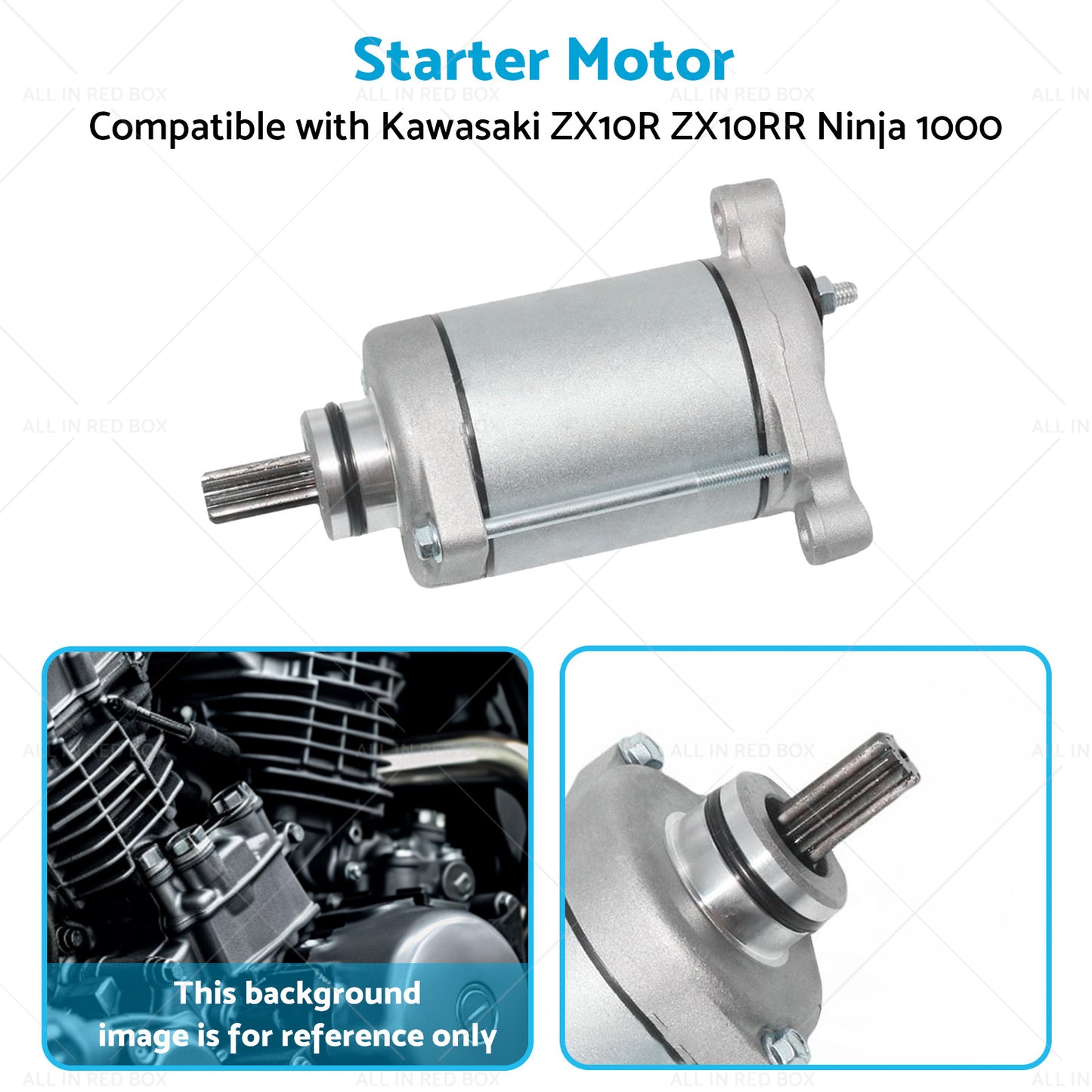 {{ Engine Starter Motor 9Teeth Suitable For Kawasaki ZX10R ZX10RR Ninja 1000 11-21 }} - Buy Car Parts Online at {{ Kaka Auto Parts }}.