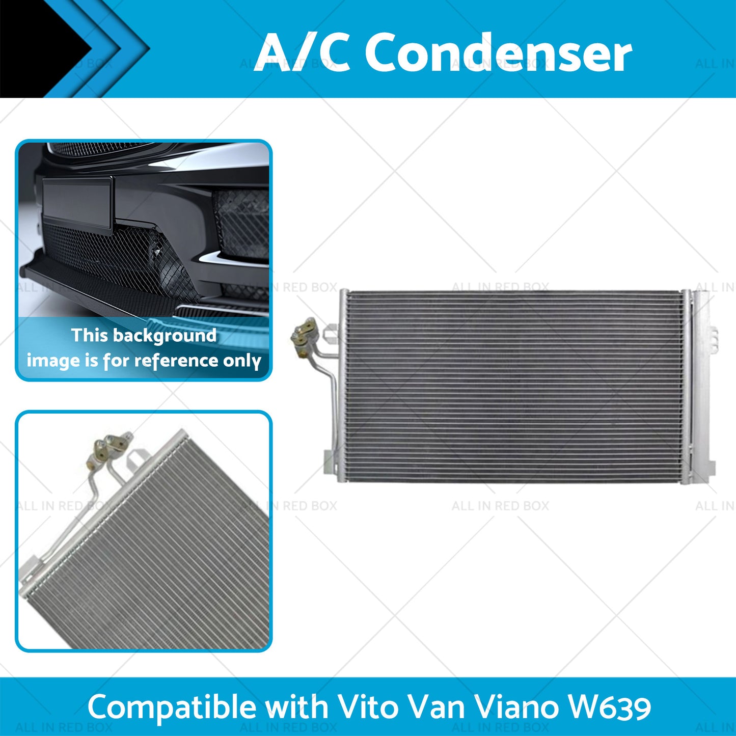{{ A/C Condenser Suitable for Vito Van Viano W639 6398350270 390mm 708mm 16mm }} - Buy Car Parts Online at {{ Kaka Auto Parts }}.