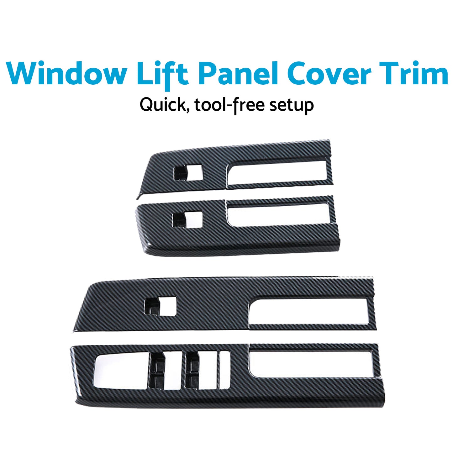 {{ 4x Window Lift Panel Cover Trim Suitable For Mitsubishi L200 Triton 23-25 Carbon }} - Buy Car Parts Online at {{ Kaka Auto Parts }}.