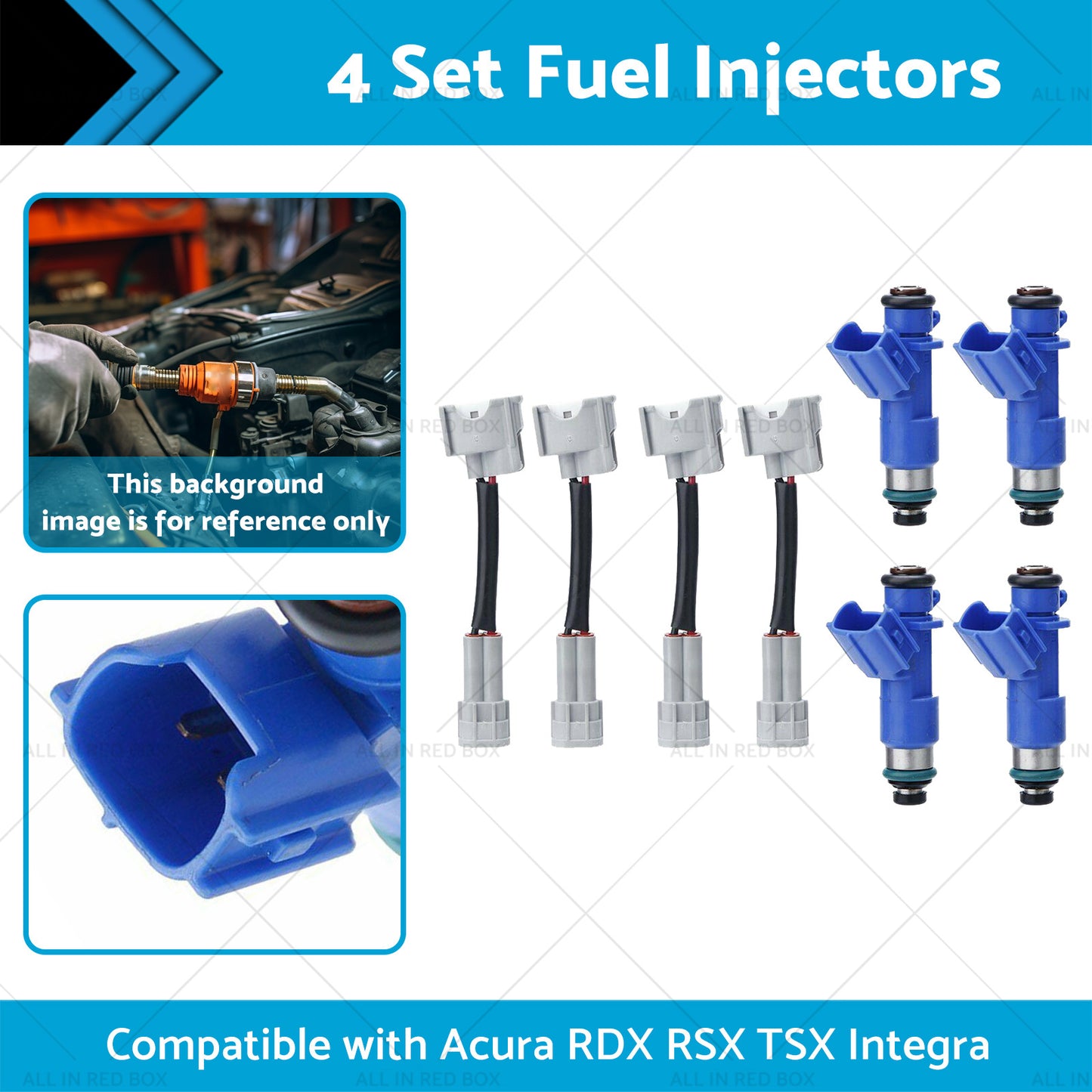 {{ 4 Set Fuel Injectors 16450-RWC-A01 Suitable for Acura RDX RSX TSX Integra 97-12 }} - Buy Car Parts Online at {{ Kaka Auto Parts }}.