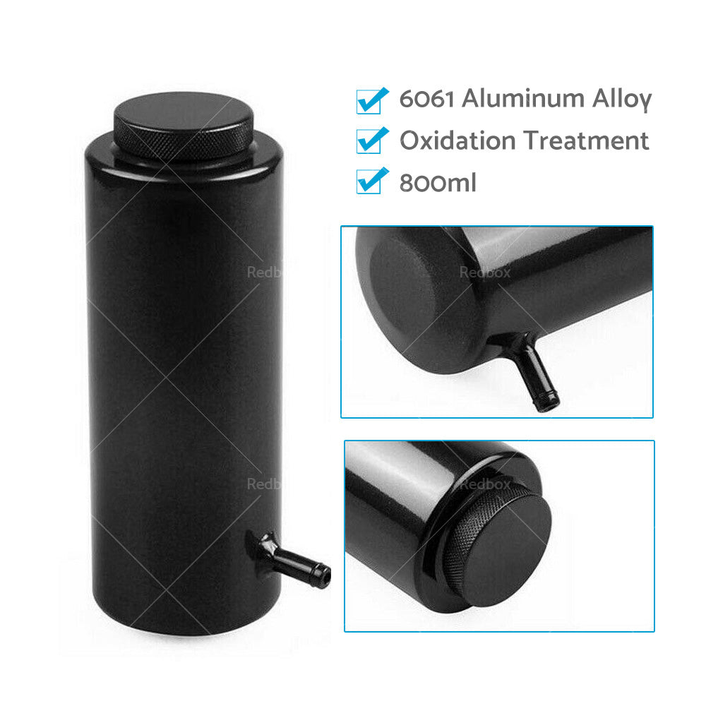 800ml Black Overflow Catch Tank Radiator Coolant Expansion Tank Bottle Header