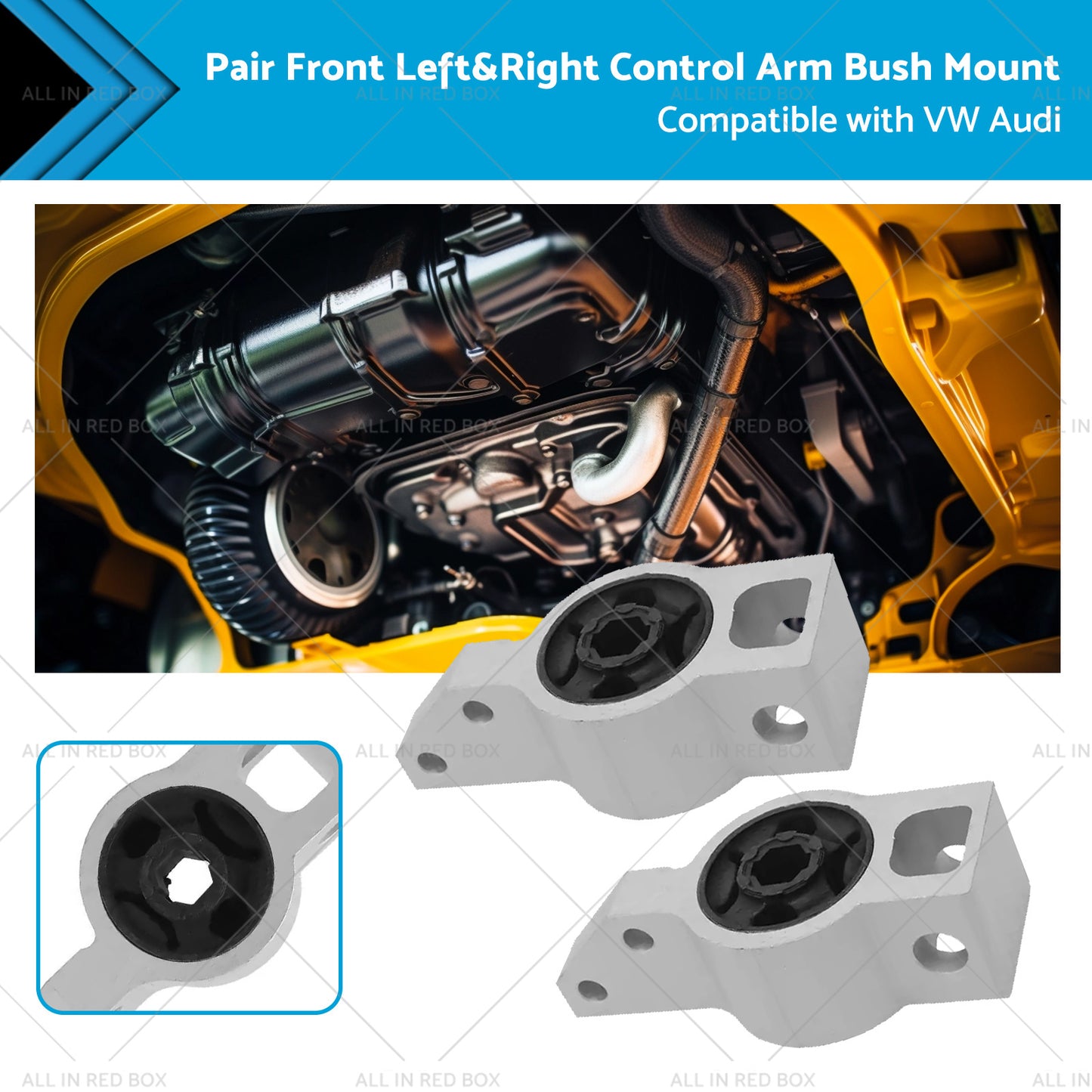 {{ Pair Front Left and Right Control Arm Bush Mount Suitable for VW CADDY GOLF Audi }} - Buy Car Parts Online at {{ Kaka Auto Parts }}.
