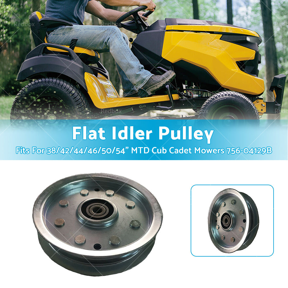 Flat Idler Pulley For 38 or 42 or 44 or 46 or 50 or 54 inch MTD Cub Cadet Mowers 756-04129B