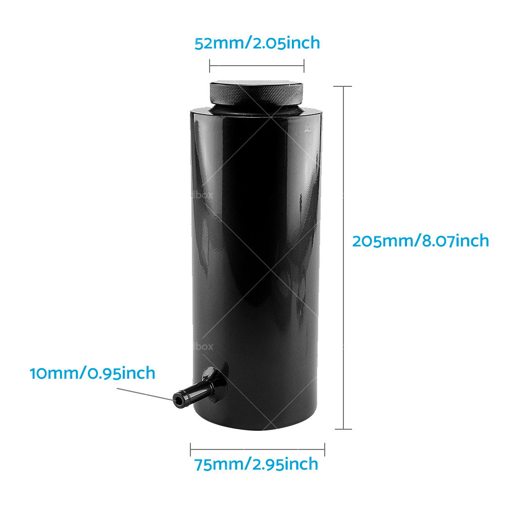800ml Black Overflow Catch Tank Radiator Coolant Expansion Tank Bottle Header