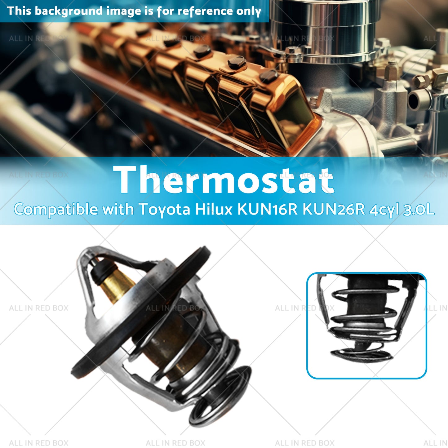 {{ Thermostat Suitable for 2005-2015 Hilux KUN16R KUN26R 4cyl 3. 0L 1KD-FTV Diesel }} - Buy Car Parts Online at {{ Kaka Auto Parts }}.