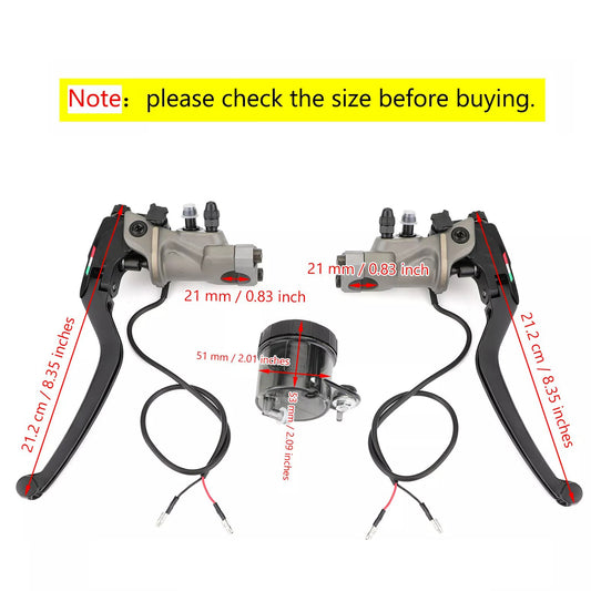 2x Brake Master Cylinder Suitable For Suzuki GSXR1000 SV1000 GSXR1300 GSX1400