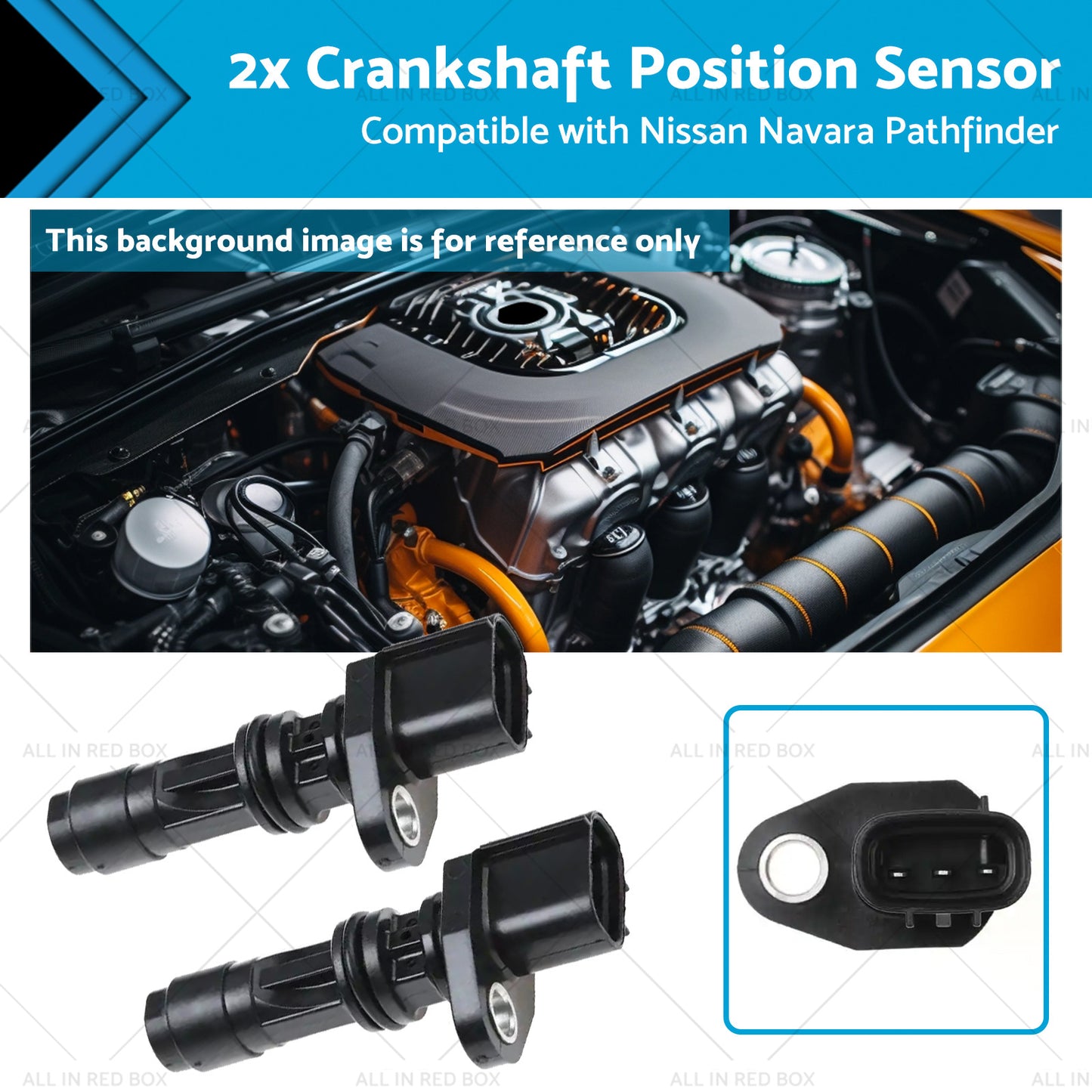 {{ 2x Crankshaft Position Sensor Suitable For Nissan Navara D40 Pathfinder R51 }} - Buy Car Parts Online at {{ Kaka Auto Parts }}.