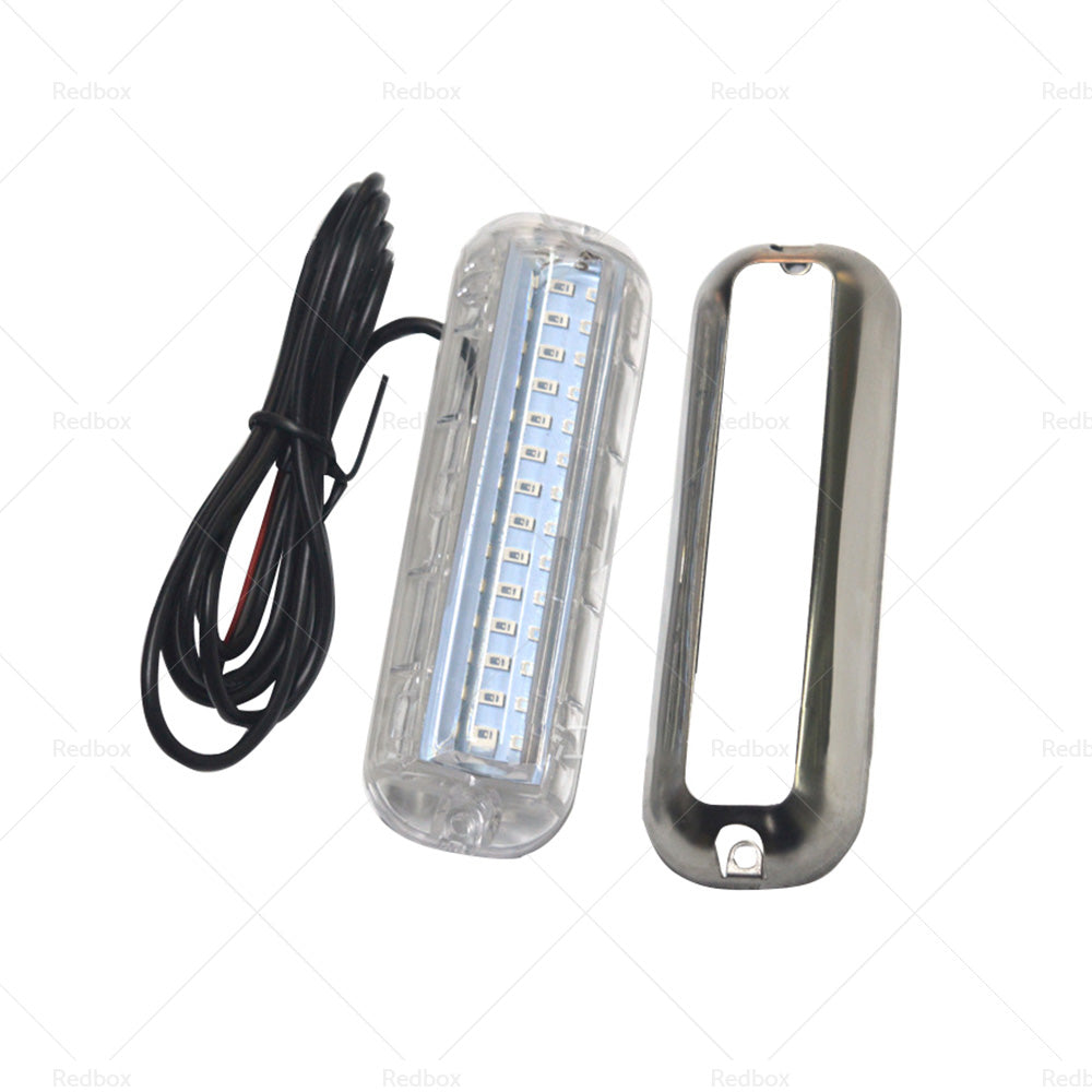 Pair 42LED Boat Light Stainless Steel Underwater Pontoon For Marine Boat Transom
