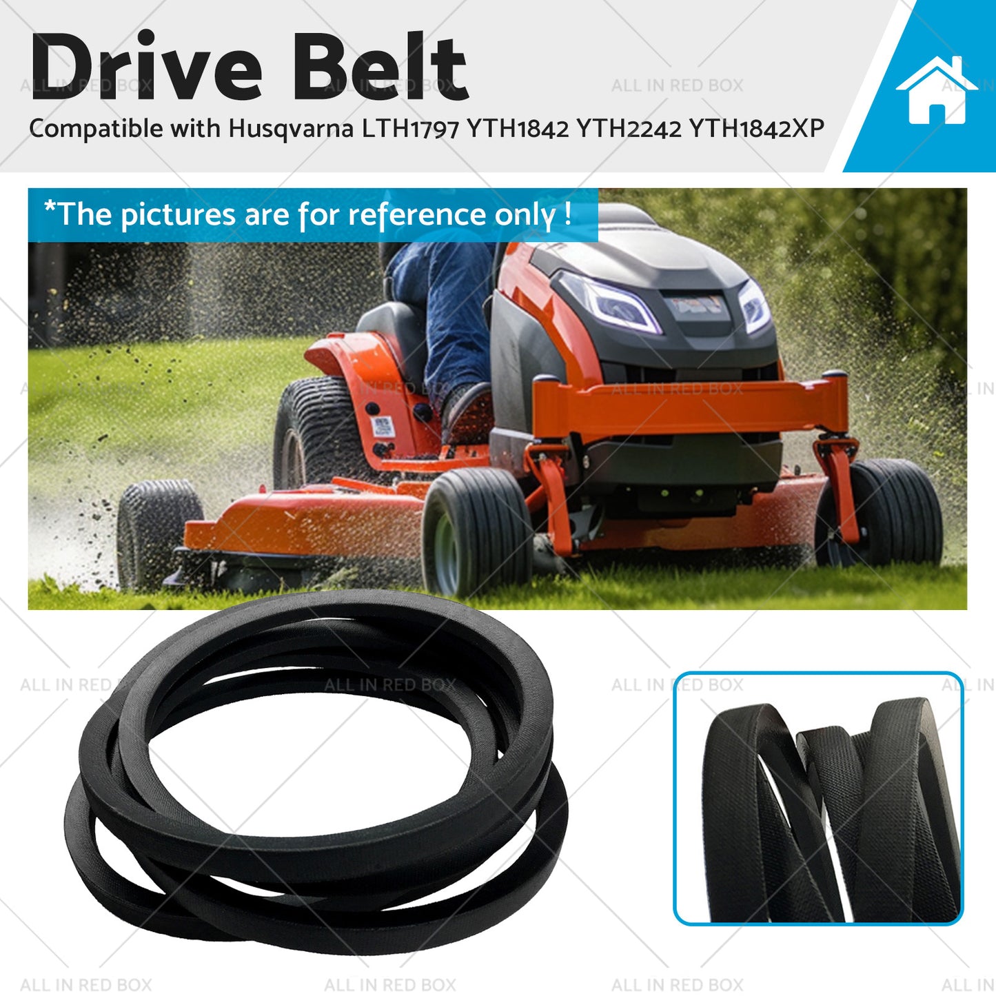 Drive Belt Suitable For Husqvarna LTH1542 YTH160 YTH210XP YTH170 YTH1542XP