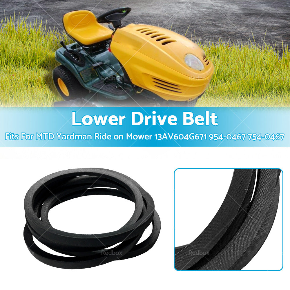 Lower Drive Belt For MTD Yardman Ride on Mower 13AV604G671 954-0467 754-0467