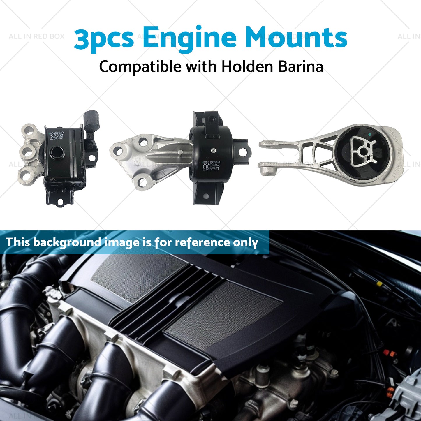 {{ 3PCS Engine Mount Suitable For Holden Barina TM 1. 6L F16D4 2011-2019 }} - Buy Car Parts Online at {{ Kaka Auto Parts }}.