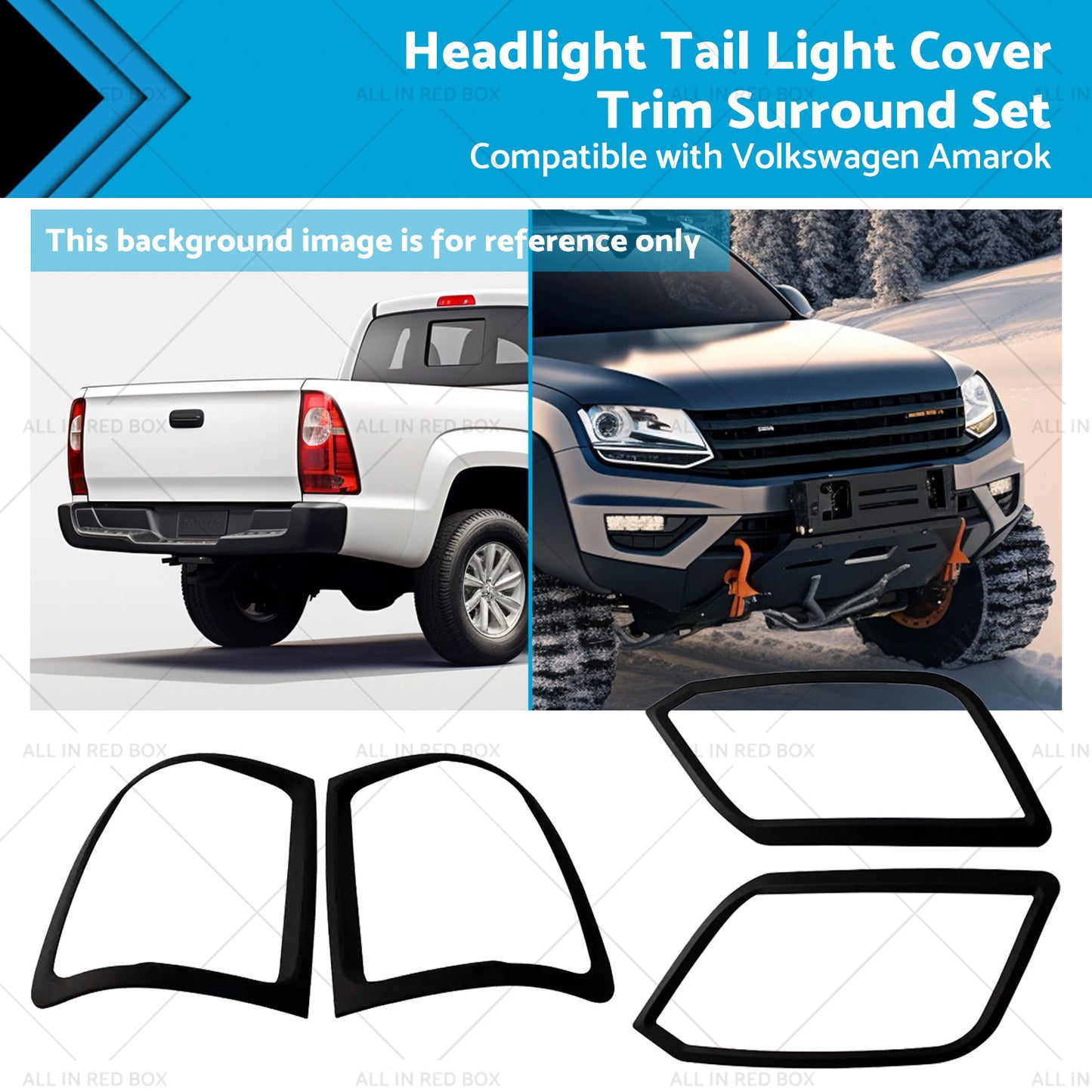 {{ Headlight Tail Light Cover Trim Surround Set Suitablefor Volkswagen Amarok 09-22 }} - Buy Car Parts Online at {{ Kaka Auto Parts }}.