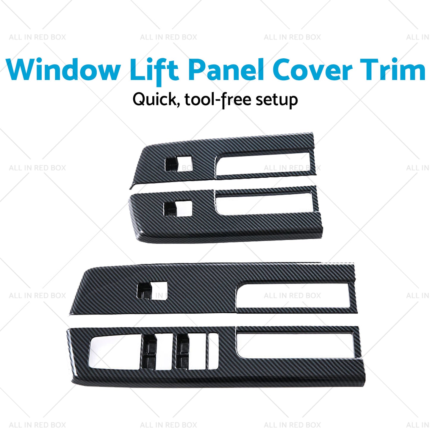 {{ 4x Window Lift Panel Cover Trim Suitable For Mitsubishi L200 Triton 23-25 Carbon }} - Buy Car Parts Online at {{ Kaka Auto Parts }}.
