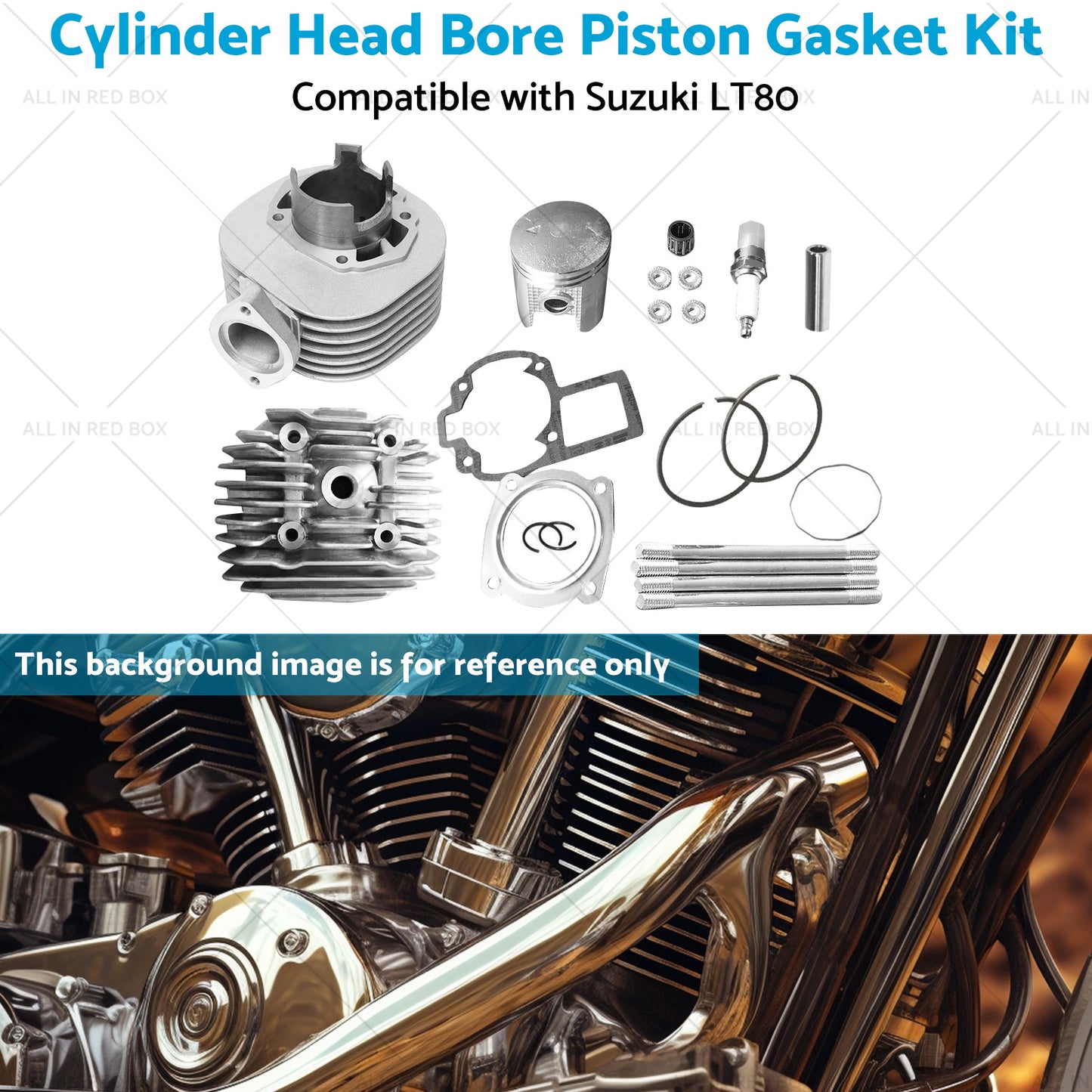 {{ Cylinder Head Bore Piston Gasket Kit Suitable for 87-06 Suzuki Quadsport LT80 }} - Buy Car Parts Online at {{ Kaka Auto Parts }}.