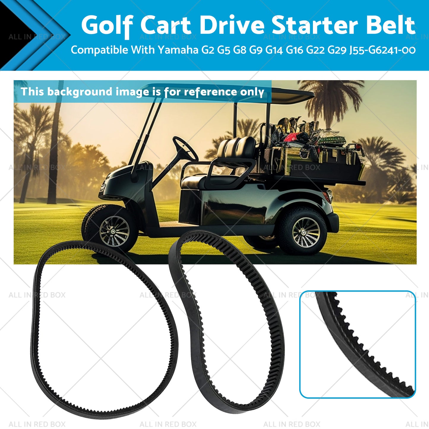 {{ J55-G6241-00 Golf Cart Drive Starter Belt Suitable For Yamaha G2 G5 G8 G9 G14 }} - Buy Car Parts Online at {{ Kaka Auto Parts }}.
