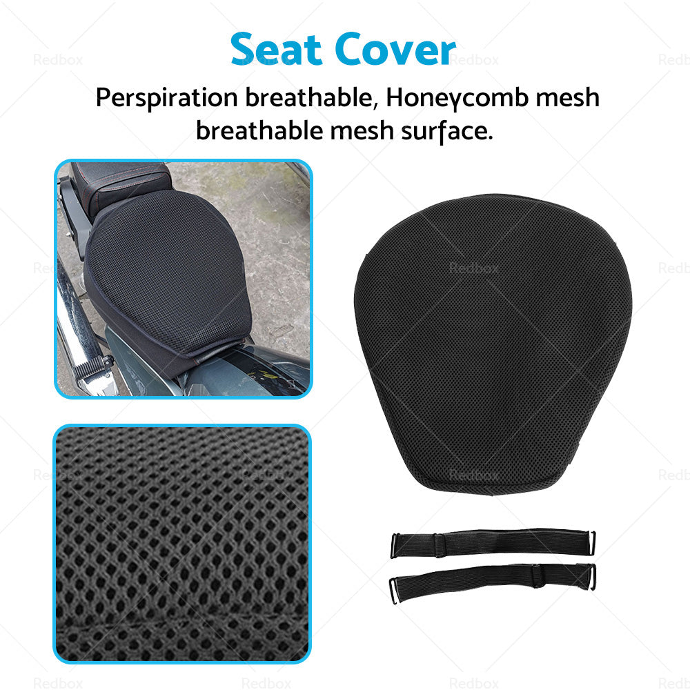 Universal Motorcycle Mesh Seat Cover Black Cloth Protector Suitable For Multiple Models