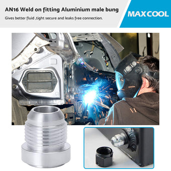 compare product AN16 Male Aluminium weld on JIC bung fitting -16AN JXSS032 AU