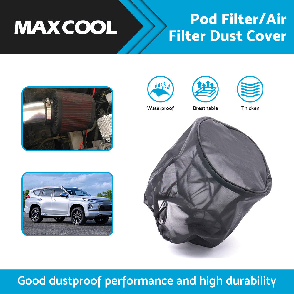 Air or Pod Filter Cover Sock Protective Cover Dust Rain Oil Universal 12 x 15cm
