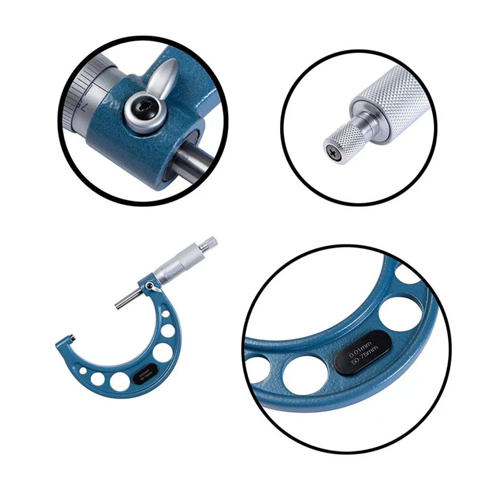 {{ 4pcs 0-100mm Outside Micrometer Machinist Tool Set Carbide 0. 01mm }} - Buy Car Parts Online at {{ Kaka Auto Parts }}.