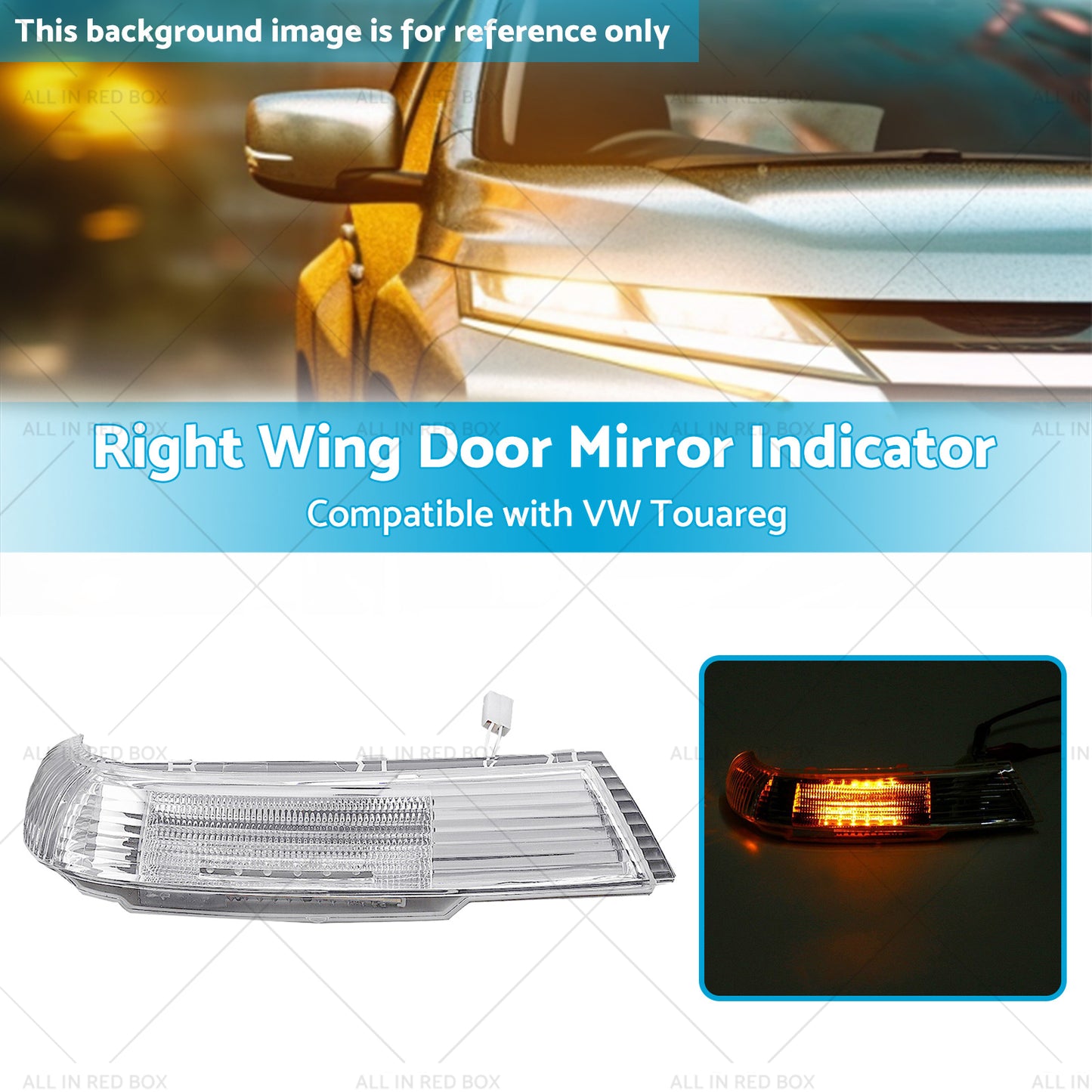 {{ Front Right Wing Door Mirror Indicator Suitable for VW Touareg 7L 09 or 03-11 or 06 }} - Buy Car Parts Online at {{ Kaka Auto Parts }}.