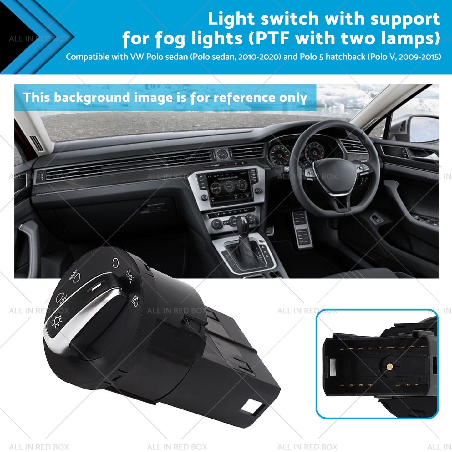 {{ Light switch with fog lights Suitable for VW Polo 2005-2022 beetles 2012-2016 }} - Buy Car Parts Online at {{ Kaka Auto Parts }}.
