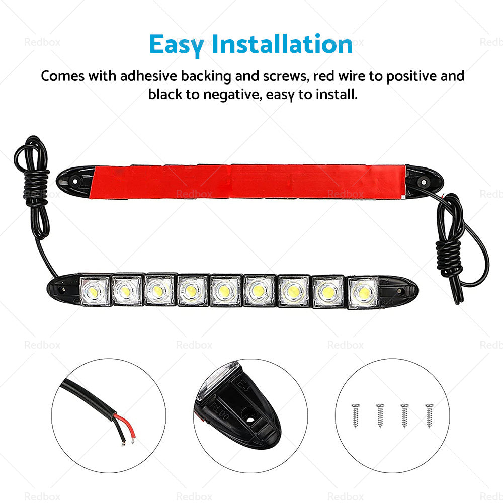 {{ 2PCS 9 LED DRL Fog Driving Daylight Daytime Running Light Car Auto Head Lamp }} - Buy Car Parts Online at {{ Kaka Auto Parts }}.