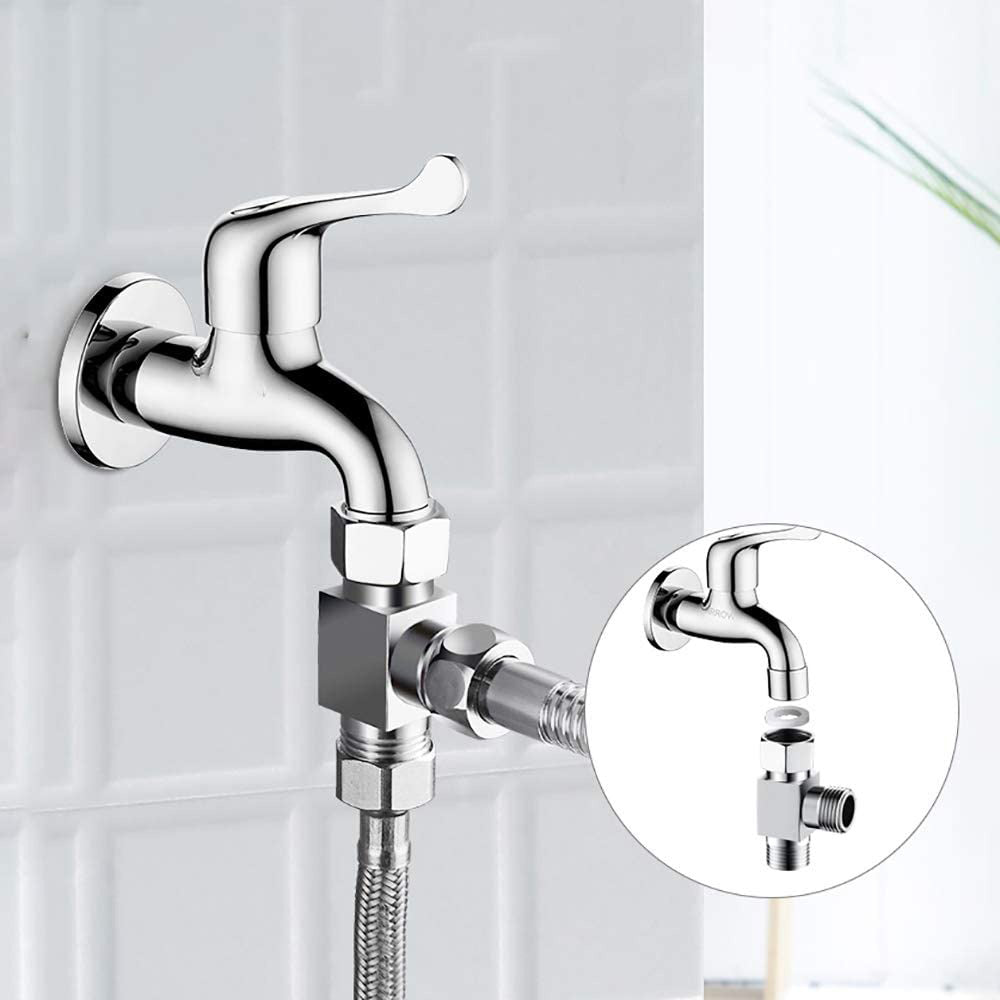 T Connector Toilet Bidet G1/2 3 Way Brass Chrome Diverter T Adapter AU