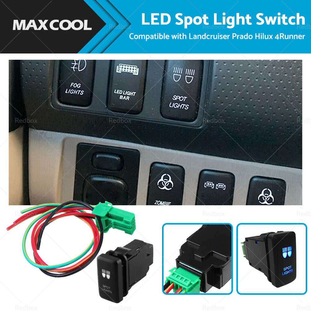 {{ Suitable for Landcruiser Prado Hilux 4Runner SPOT LIGHTS BLUE LED Push Switch }} - Buy Car Parts Online at {{ Kaka Auto Parts }}.
