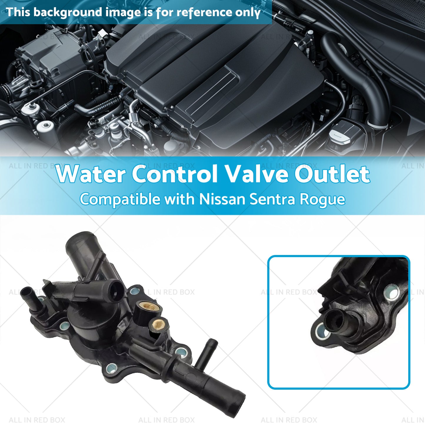 {{ Water Control Valve Outlet Suitable for Nissan Sentra Rogue 2017-2019 110603RC1A }} - Buy Car Parts Online at {{ Kaka Auto Parts }}.