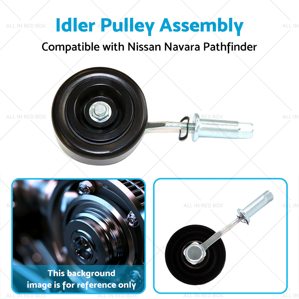 {{ Belt Tensioner Idler Pulley Assembly for Nissan Navara D40 YD25 Pathfinder R51 }} - Buy Car Parts Online at {{ Kaka Auto Parts }}.