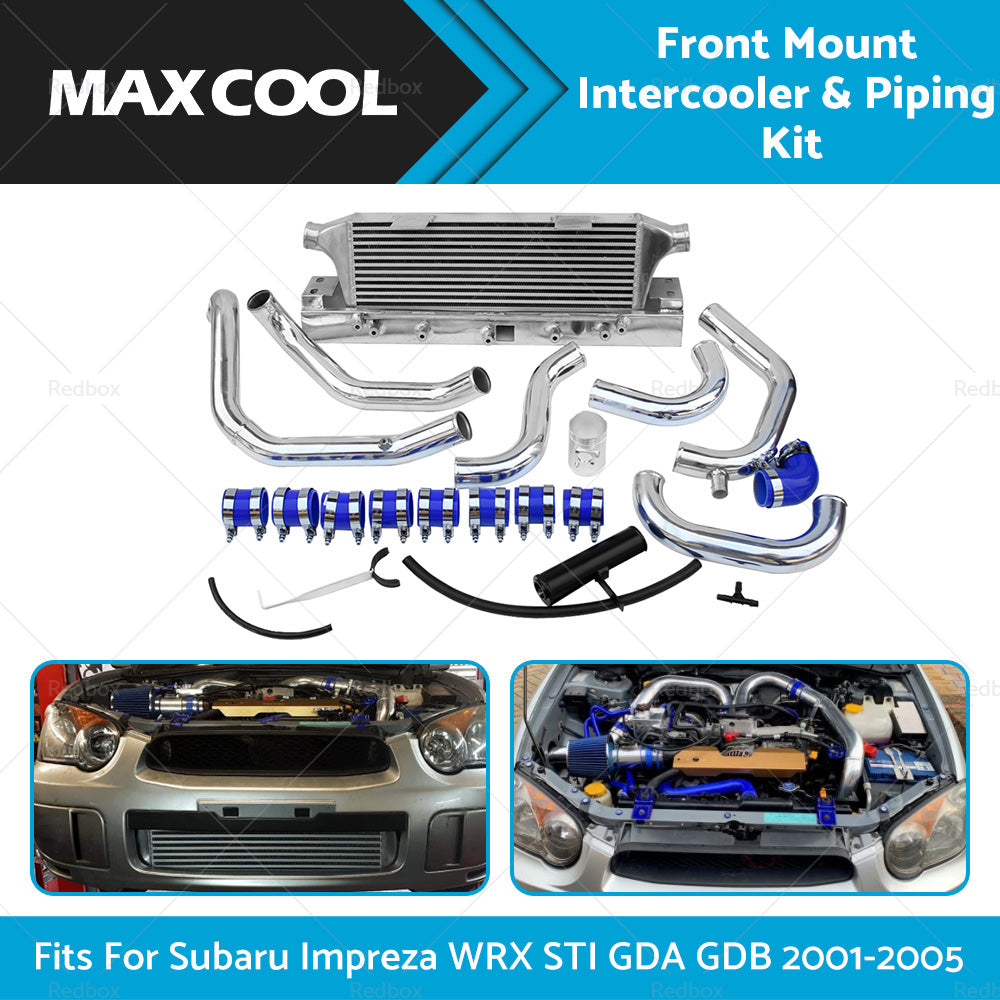 INTERCOOLER FMIC PIPE HOSE KIT FOR SUBARU IMPREZA WRX STi TURBO GDA GDB 01-05