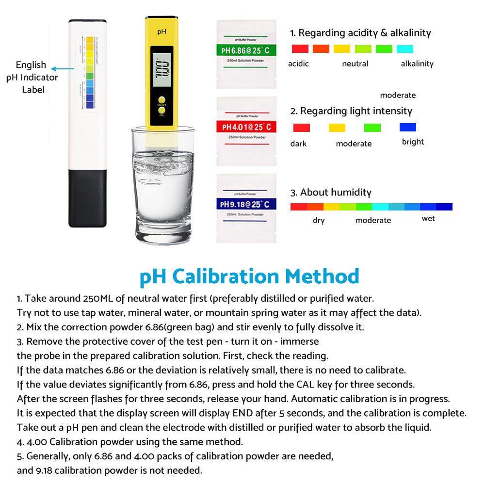 PH Meter TDS PPM Meter Soild PH Tester 3 in 1 for Home Water and Garden Soil Use