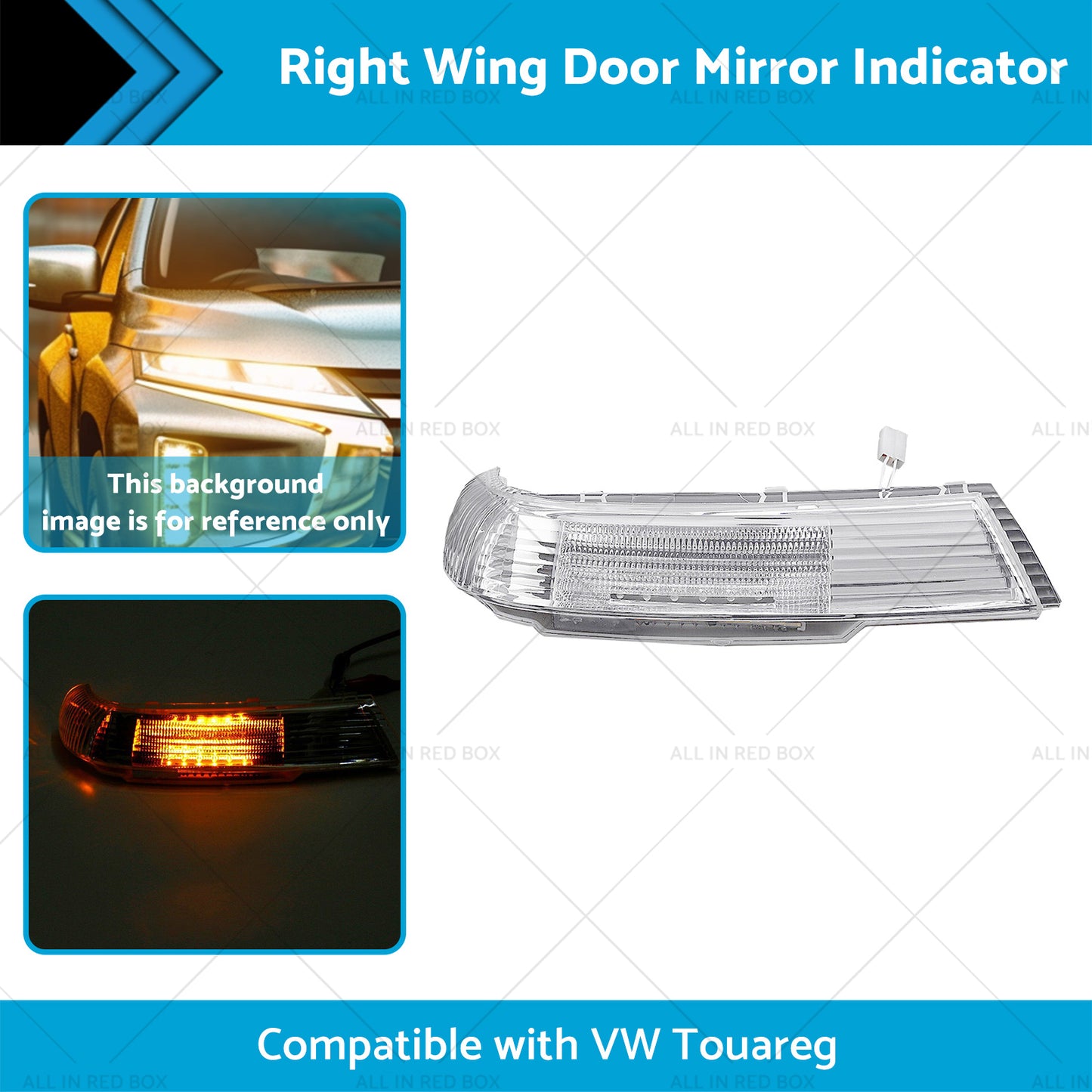 {{ Front Right Wing Door Mirror Indicator Suitable for VW Touareg 7L 09 or 03-11 or 06 }} - Buy Car Parts Online at {{ Kaka Auto Parts }}.