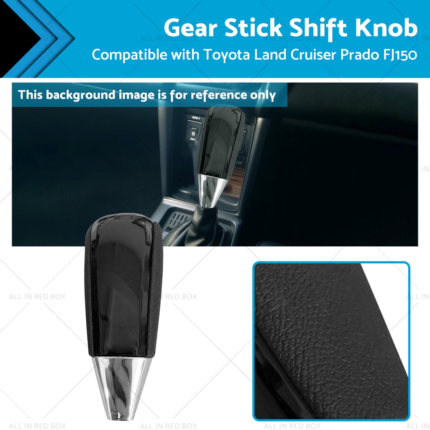 {{ Black Automatic Gear Stick Shift Knob Suitablefor Land Cruiser Prado FJ150 02-17 }} - Buy Car Parts Online at {{ Kaka Auto Parts }}.