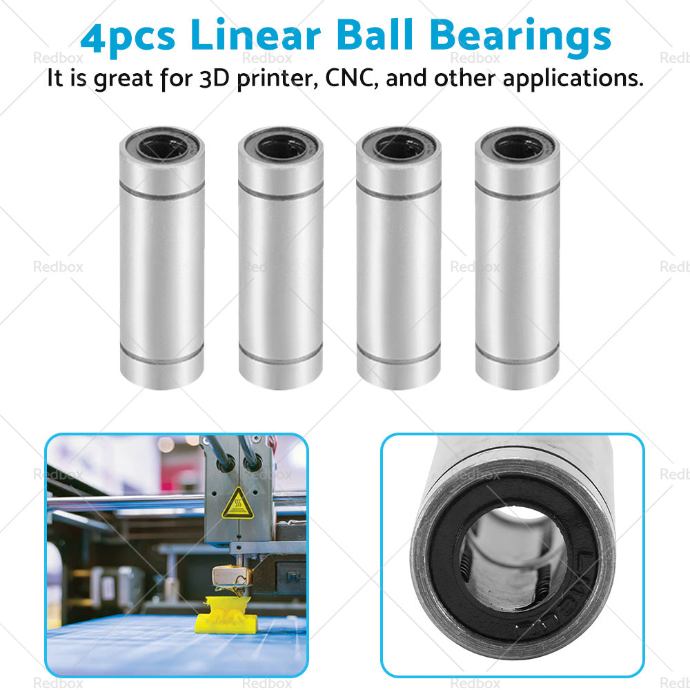 {{ 4PCS LM8UU Extra Long Linear Ball Bearings 8mm Bore Dia 15mm OD 45mm Length }} - Buy Car Parts Online at {{ Kaka Auto Parts }}.