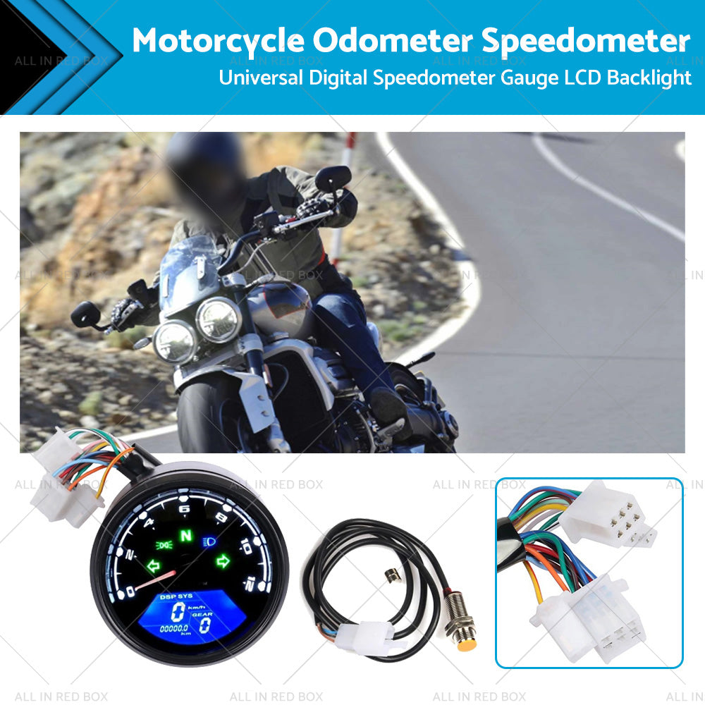 {{ Universal Digital Motorcycle Odometer Speedometer Tachometer Gauge LCD Backlight }} - Buy Car Parts Online at {{ Kaka Auto Parts }}.