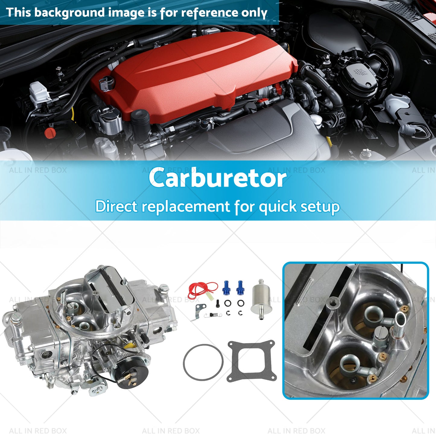 {{ Suitable For 4 Barrel 650 CFM Double-Pumper Carburetor Electric Choke BR-67255 }} - Buy Car Parts Online at {{ Kaka Auto Parts }}.