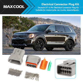 compare product Deutsch DT 12-Way 12 Pin Electrical Connector Waterproof Plug Kit Male and Female