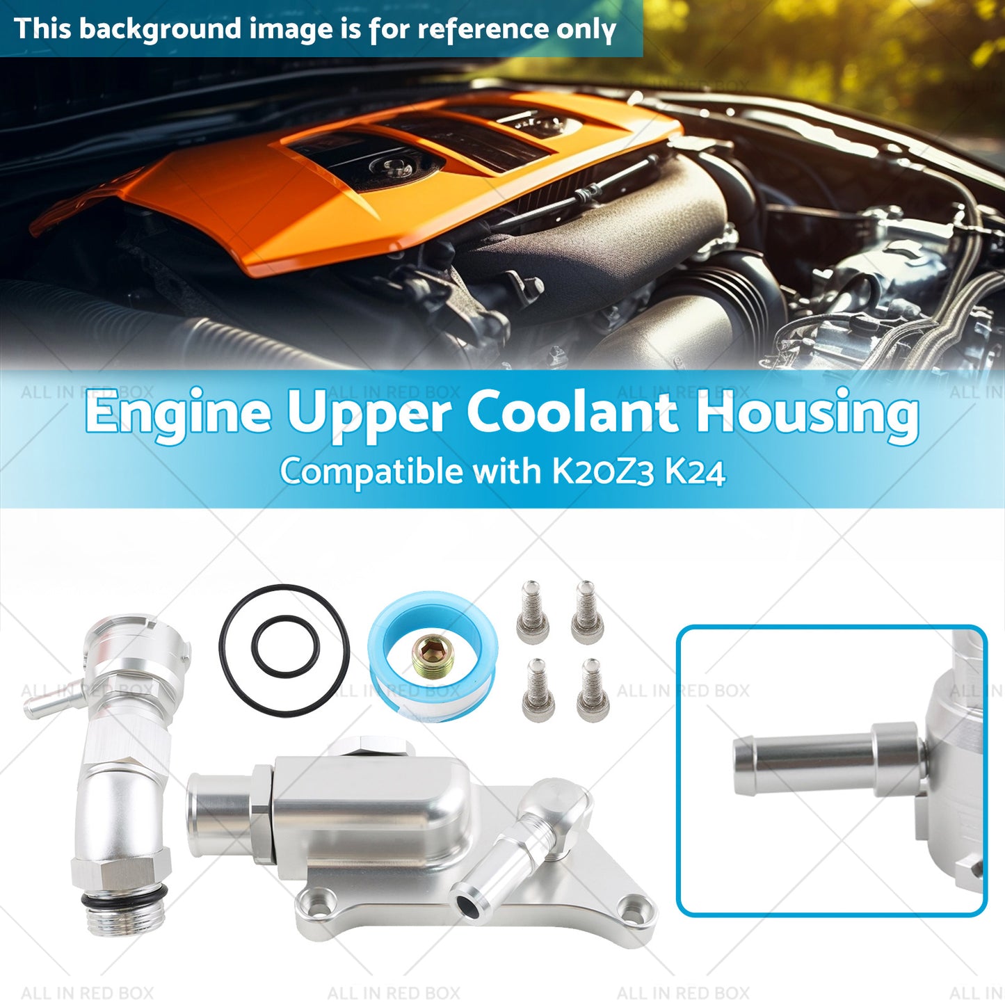 {{ Straight Elbow Filler Neck Hose Upper Coolant Housing Kit Suitablefor K20Z3 K24 }} - Buy Car Parts Online at {{ Kaka Auto Parts }}.
