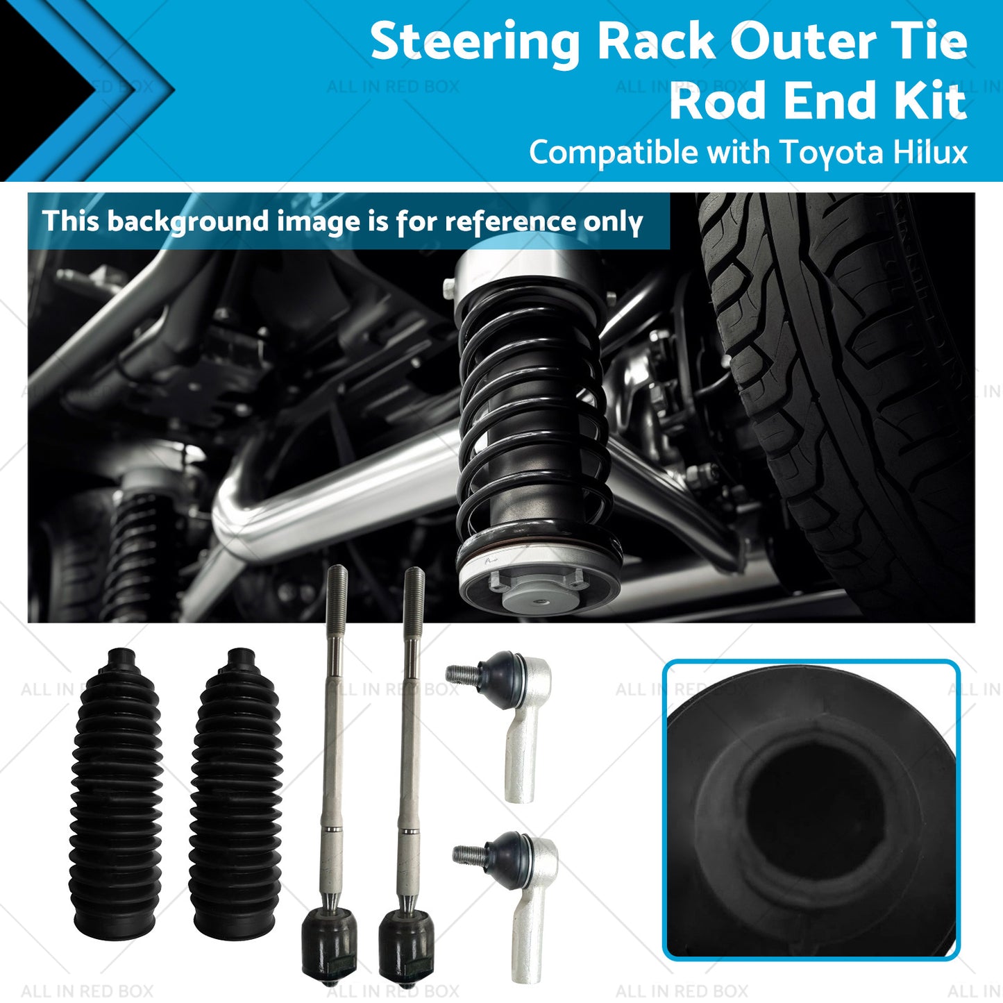 {{ 6PCS Inner Rack Tie Rod End Kit Suitablefor 05-15 Toyota Hilux 4WD GGN25R KUN26R }} - Buy Car Parts Online at {{ Kaka Auto Parts }}.